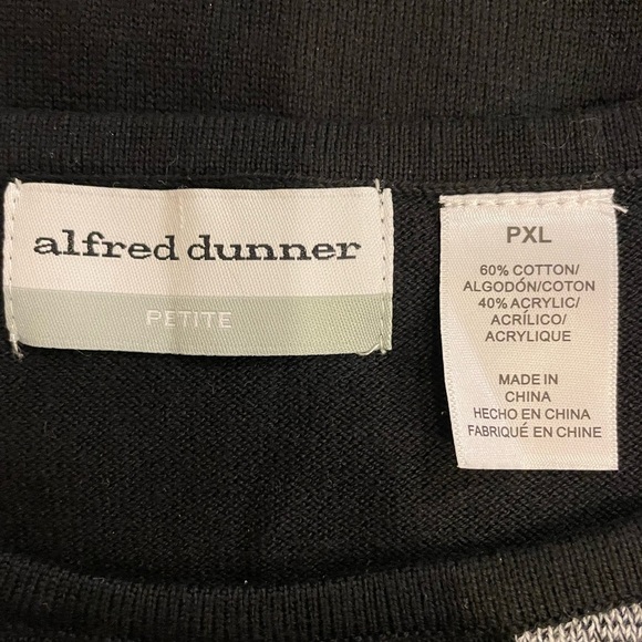 Alfred Dunner Geometric Multicolored 3/4 Sleeve Sweater Size Petite XL - Picture 6 of 7